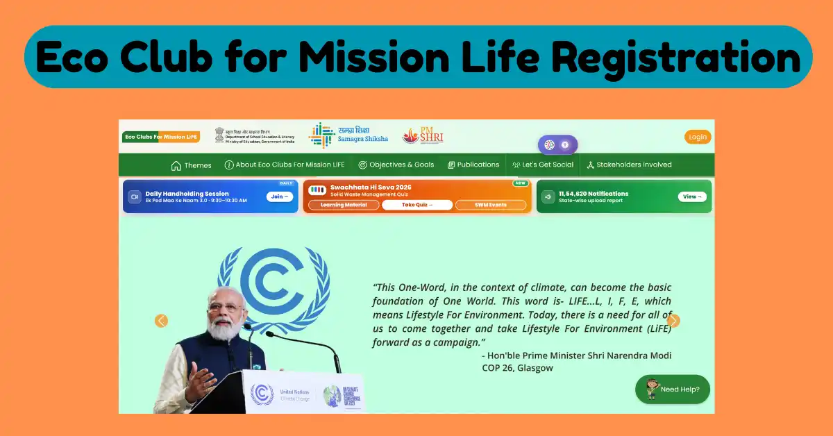 Eco Club for Mission Life Registration